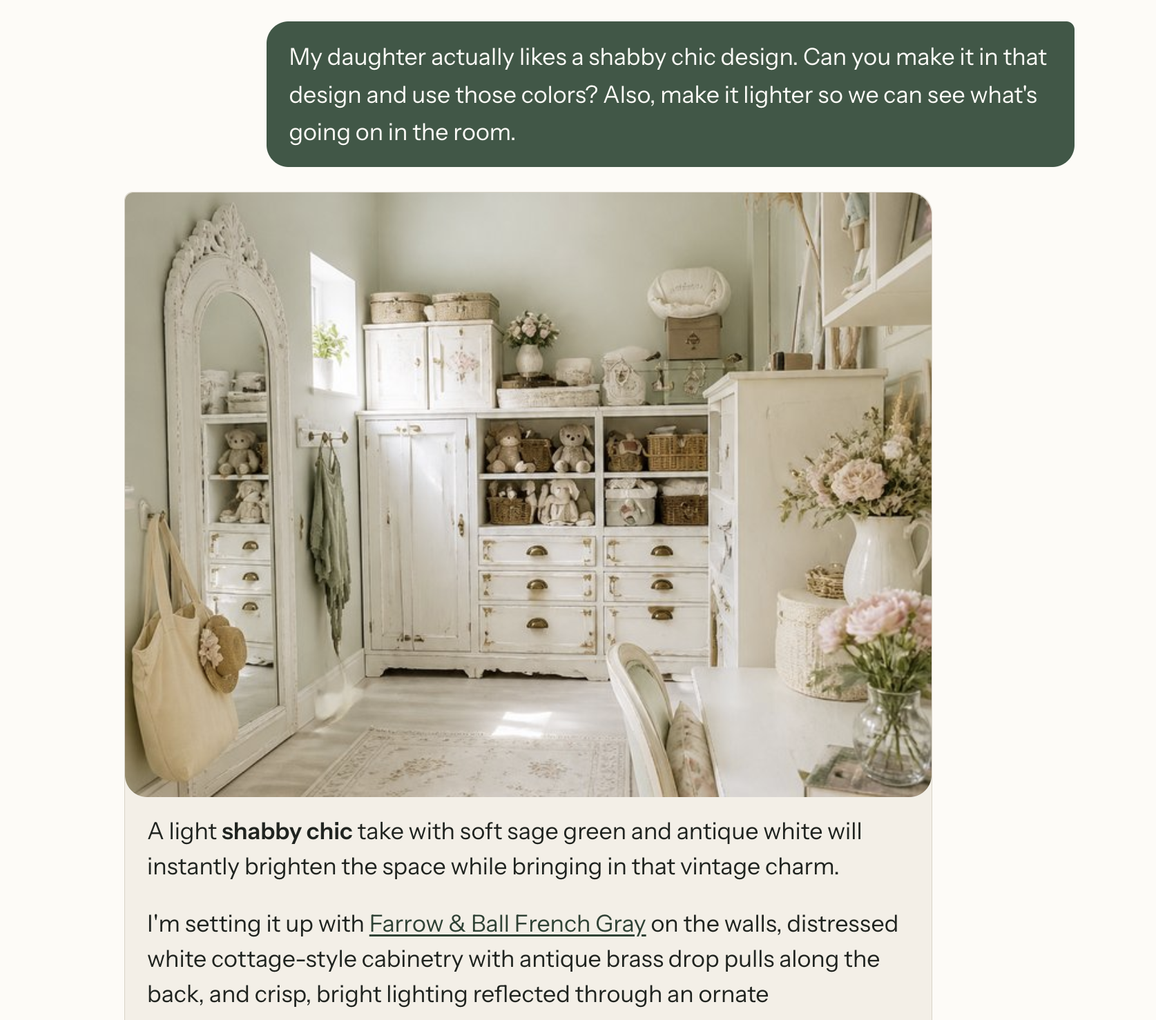 Stofa can render your room in a different style or color